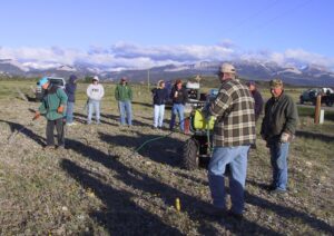 People spraying weeds at Teton Spray Day.